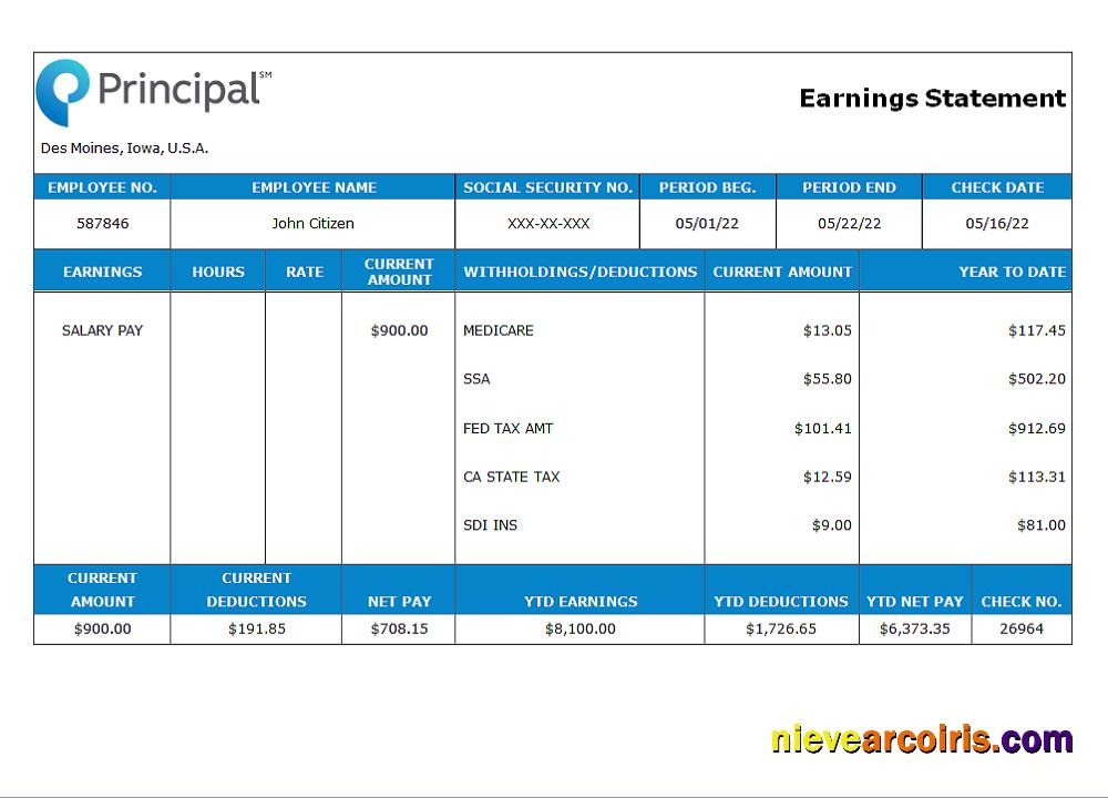 USA financial company earning statement
